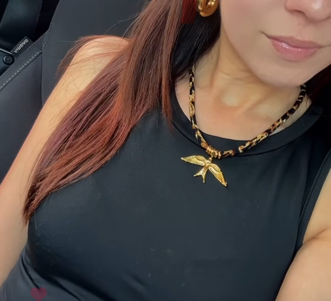 Bird golden leopard necklace