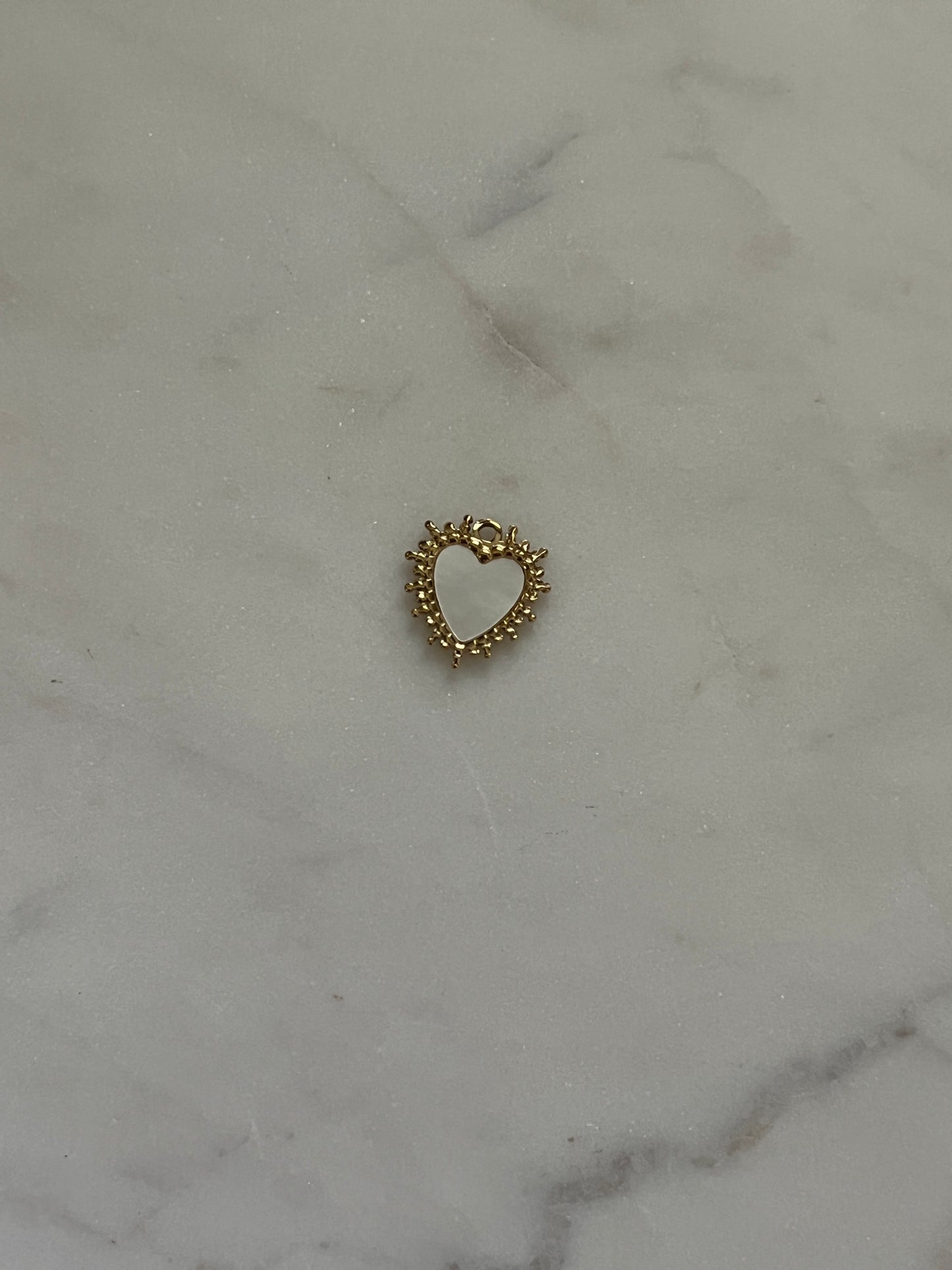 White heart charm