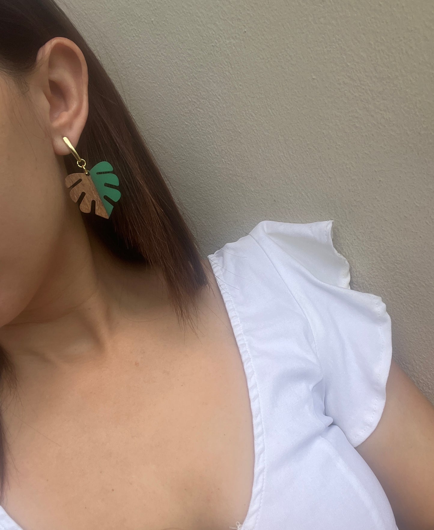 Menta leaf earrings