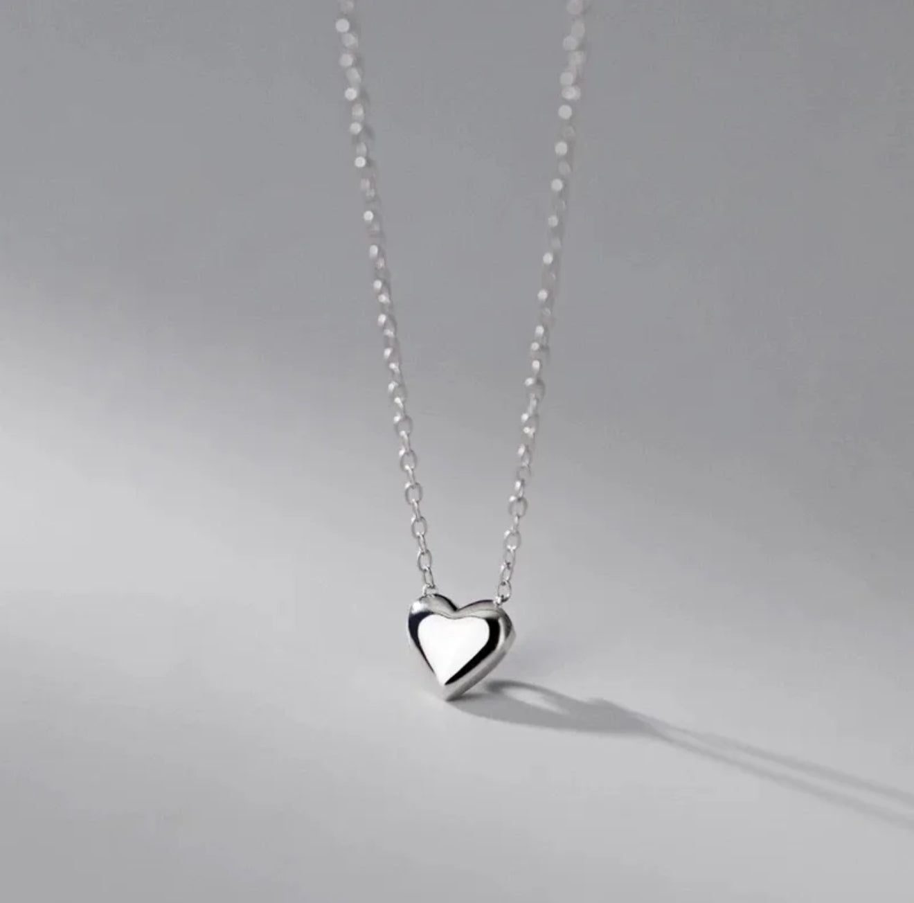 Silver heart necklace