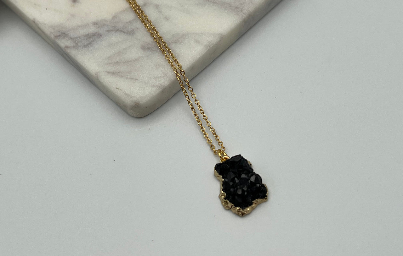 Black stone necklace