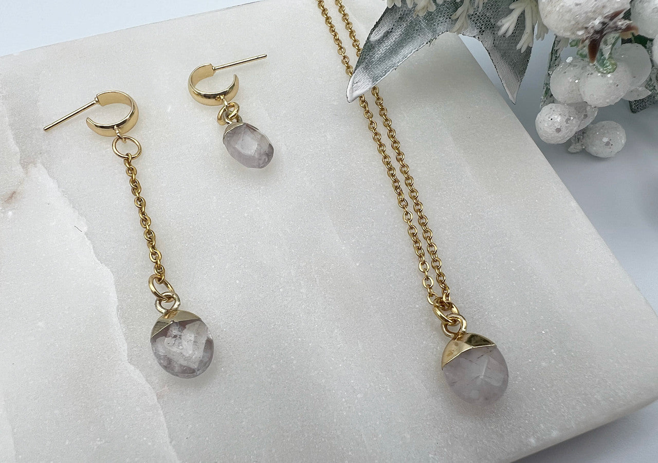 Crystal drops necklace