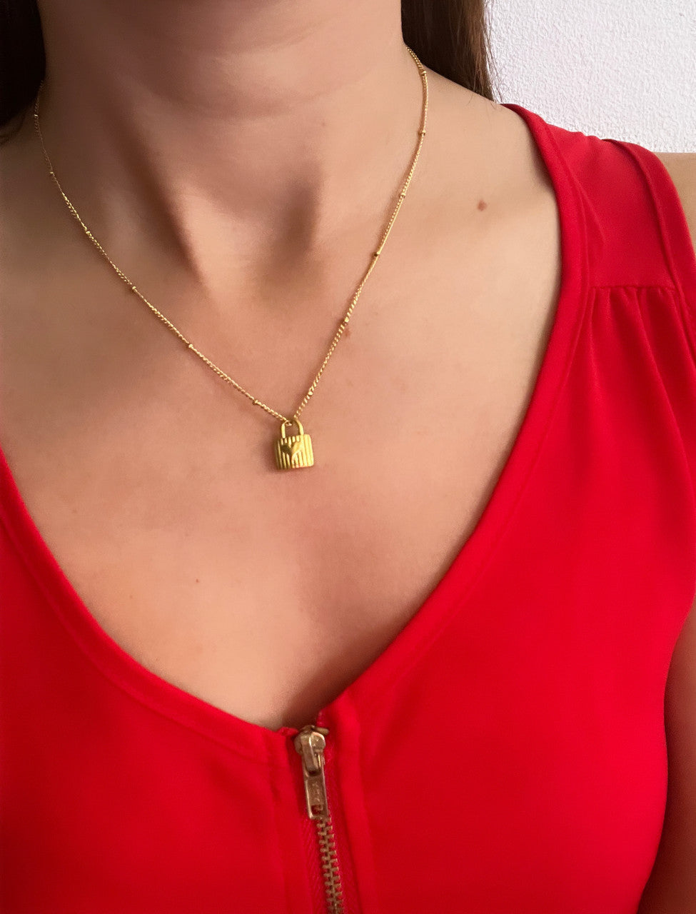 Lock heart necklace