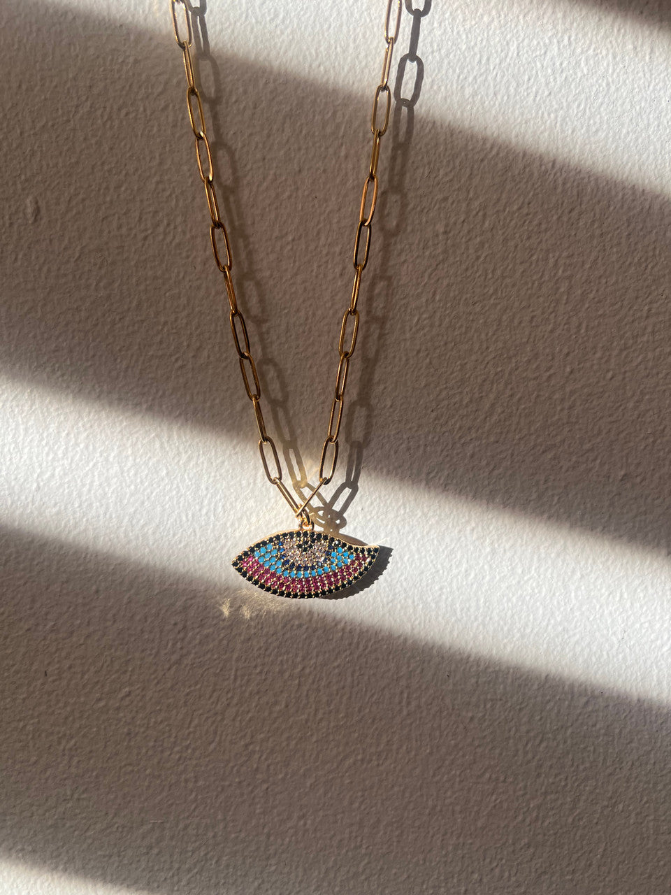 Colorful eye necklace