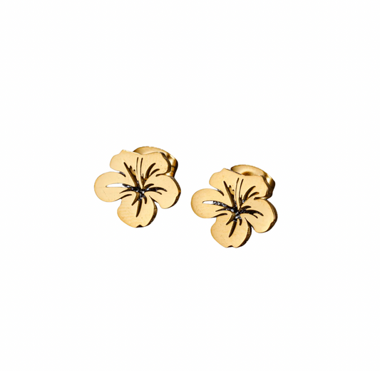 Amapola gold studs