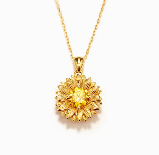 Sunflower necklace