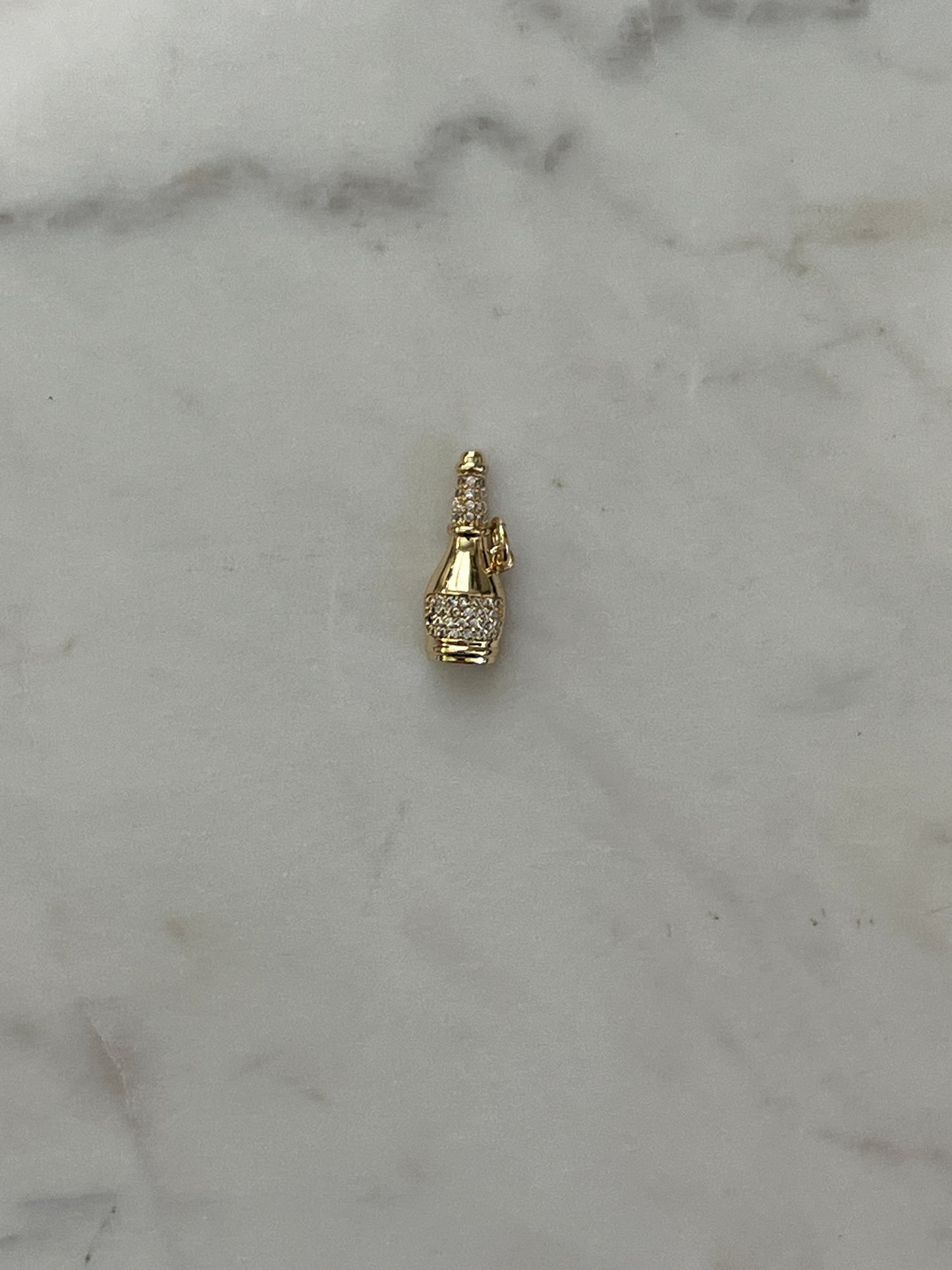 Champagne bottle charm
