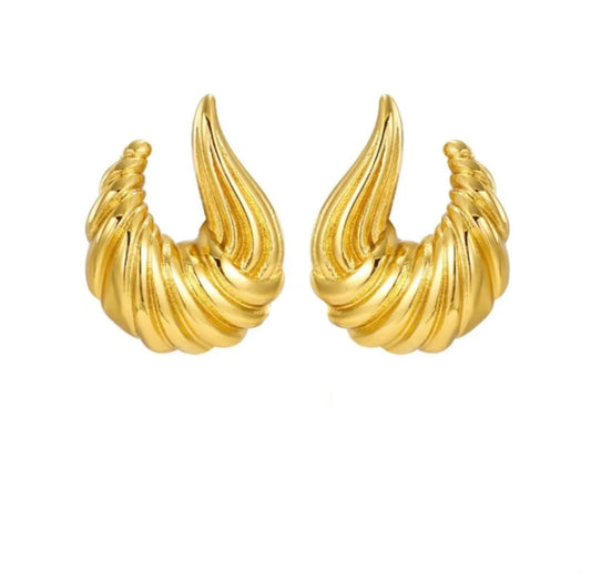Spiral retro earrings