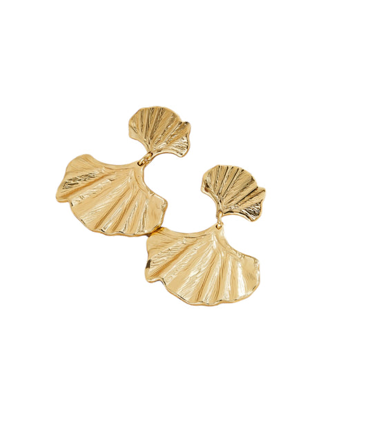 Ginkgo leave earrings