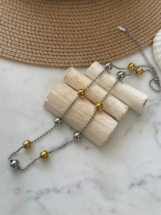 Double tone necklace