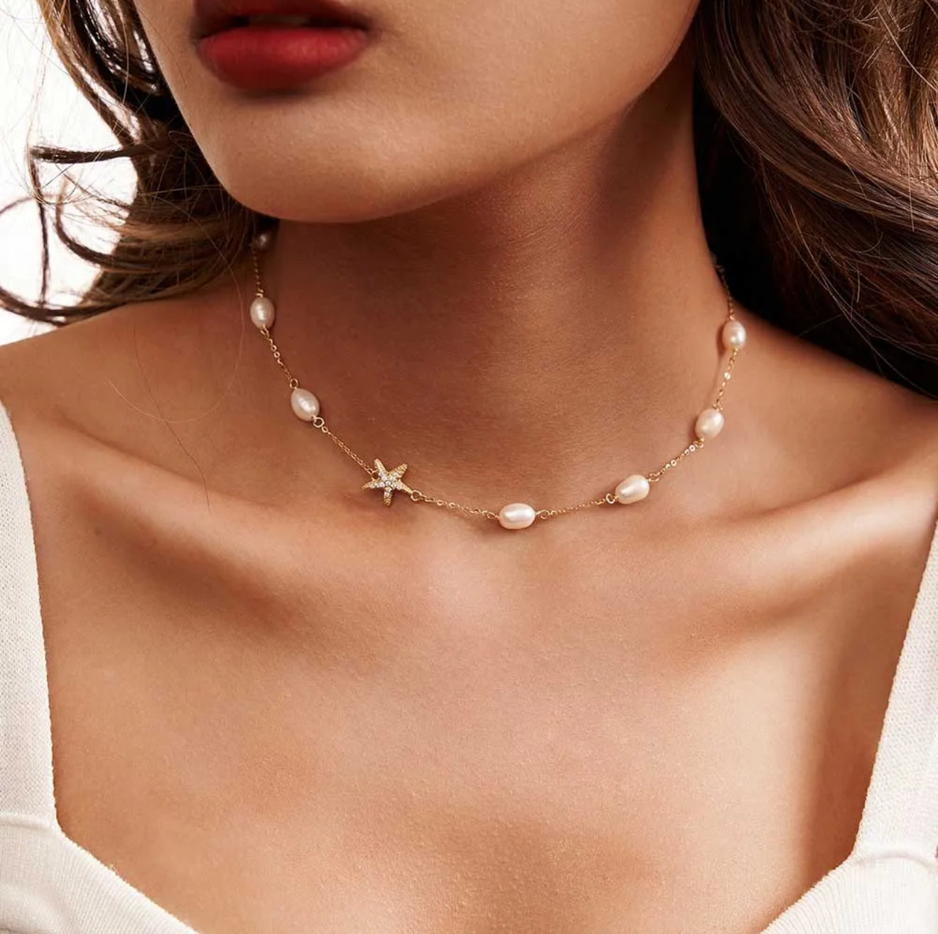 Star pearl necklace