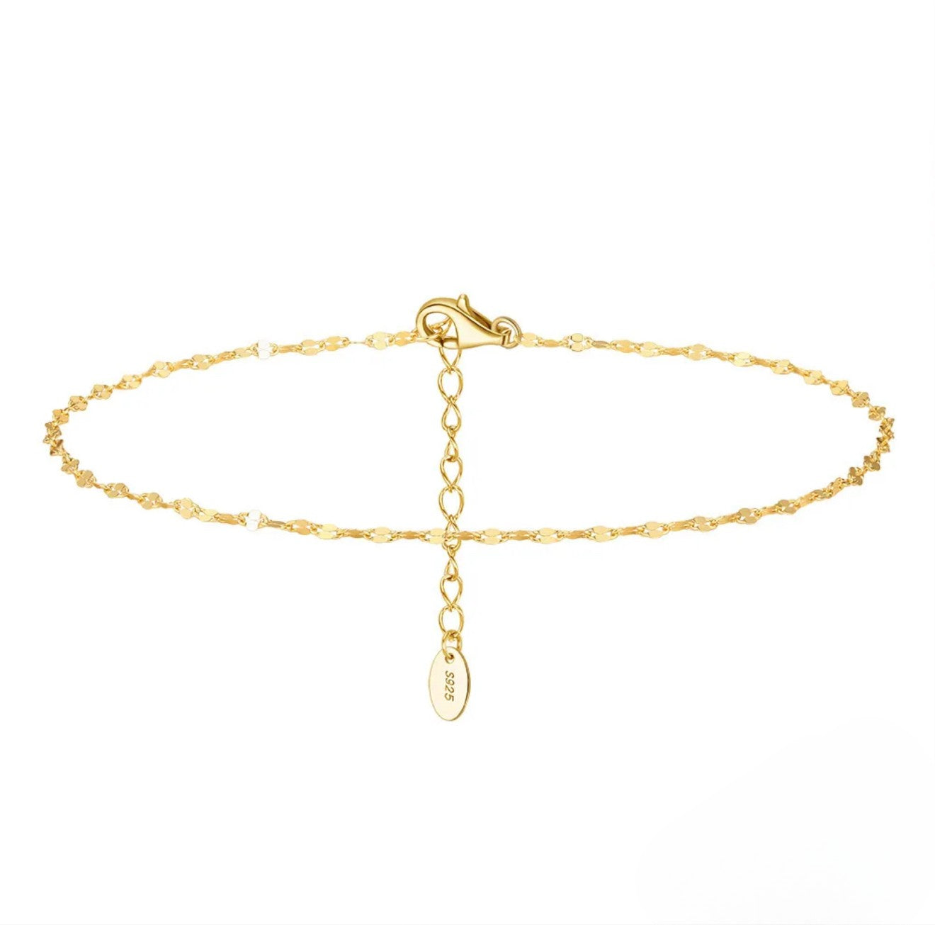 Dainty gold anklet