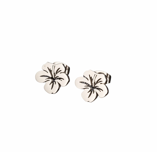 Amapola silver studs
