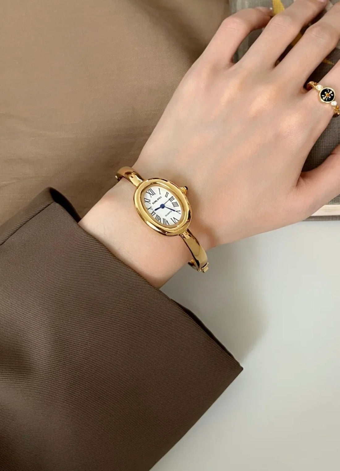 Gold watch bracelet