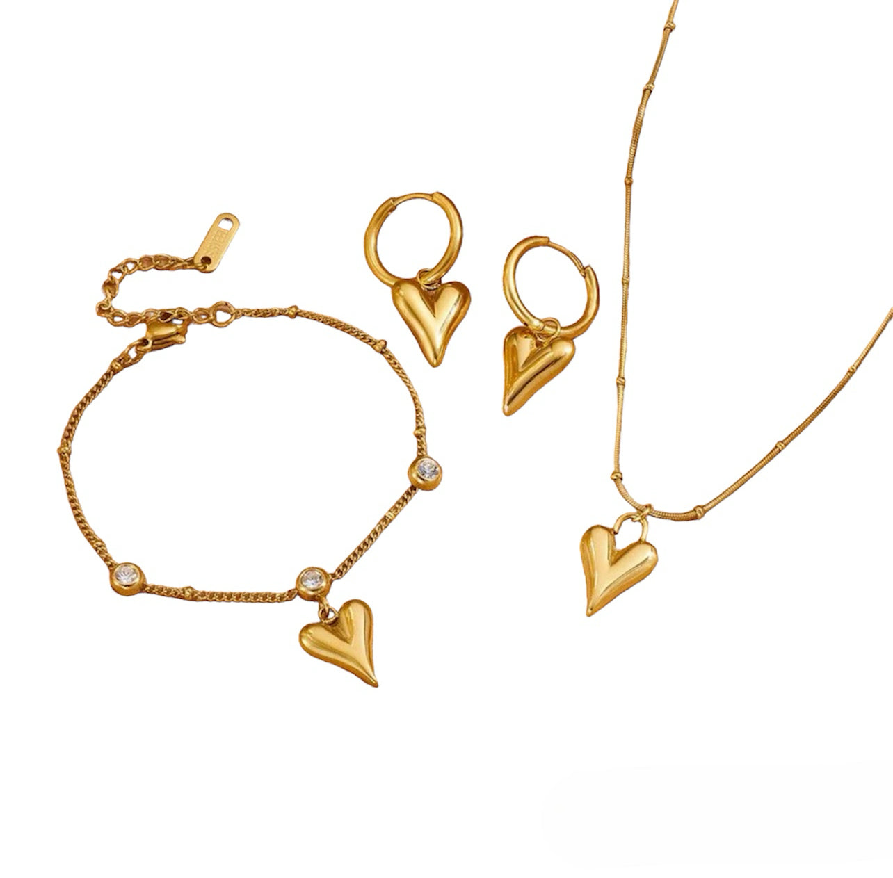 Gold heart bracelet