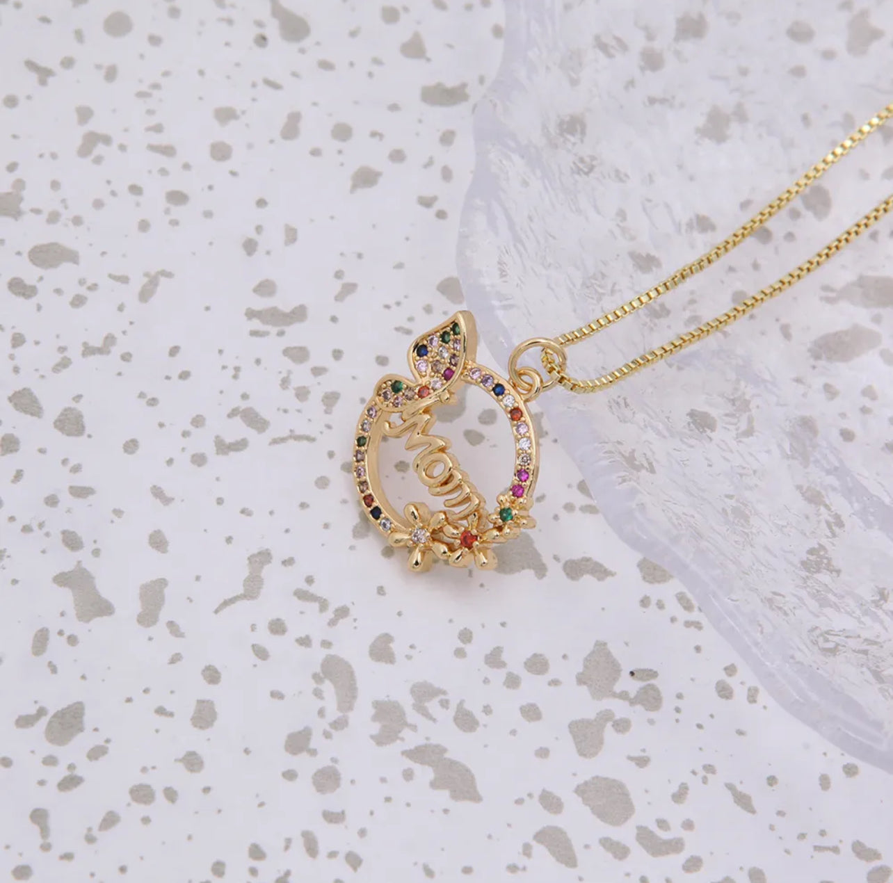 Butterfly mom necklace