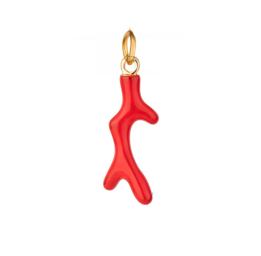 Red coral charm