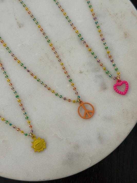 Colorful funny necklace