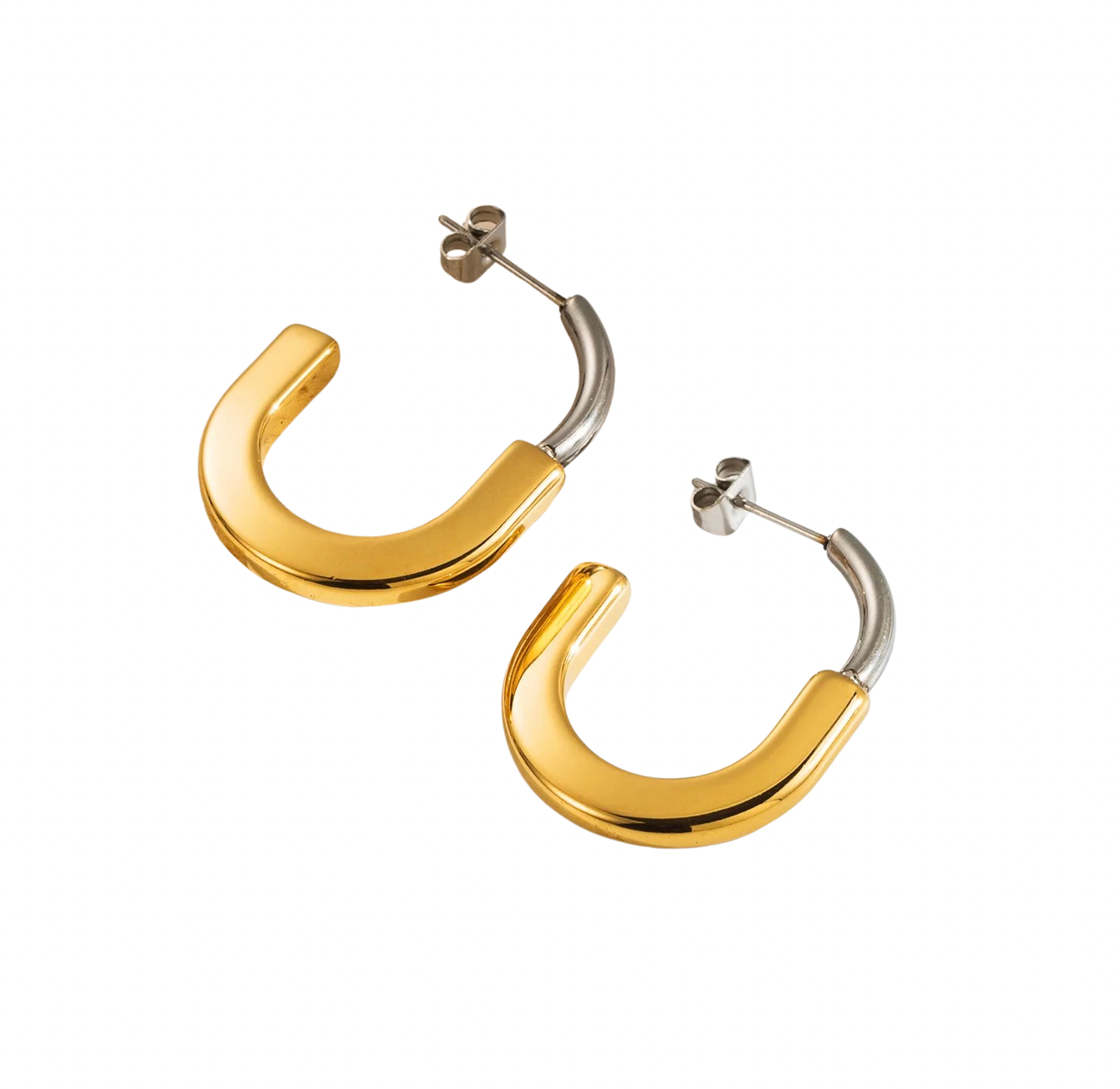 Vintage double tone hoops