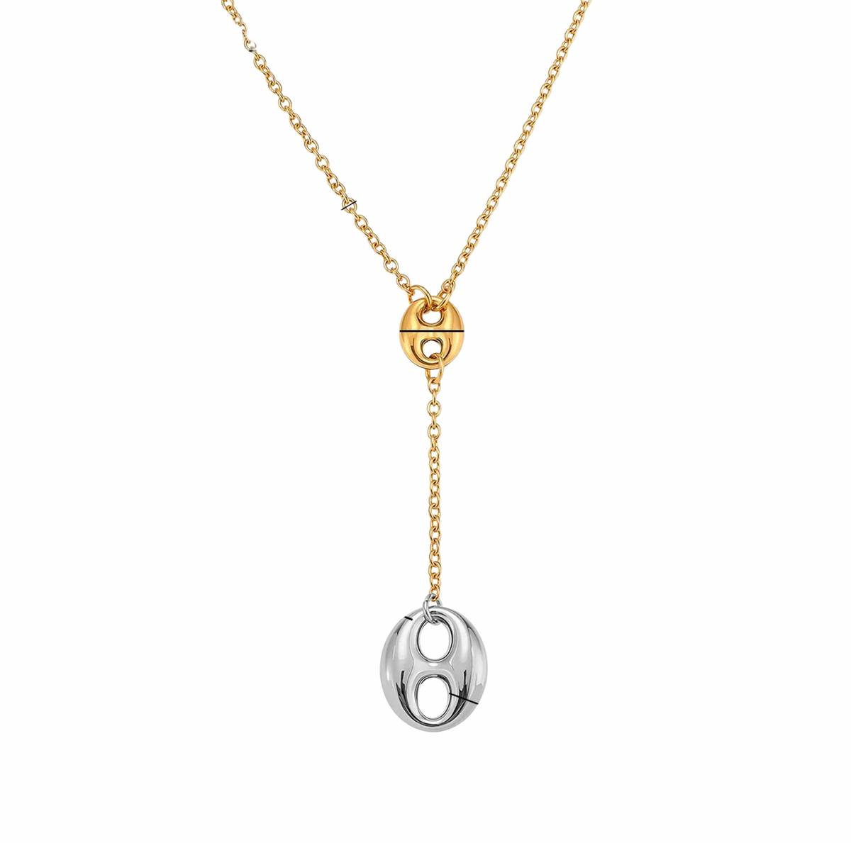 Double tone G necklace