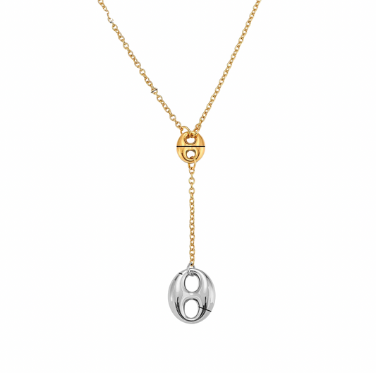 Double tone G necklace