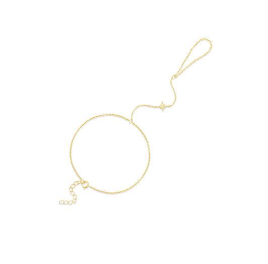 Dainty star ring bracelet