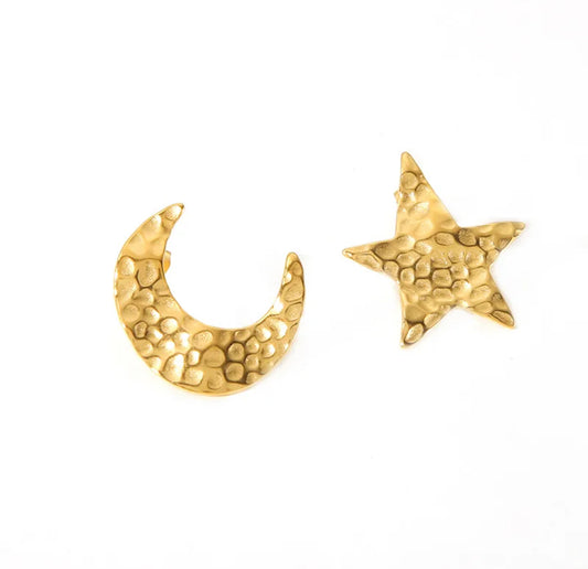 Moon & star earrings