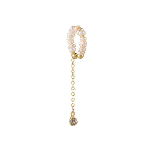 Freshwater pearl ear cuff