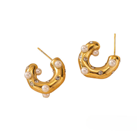 Pearl retro earrings