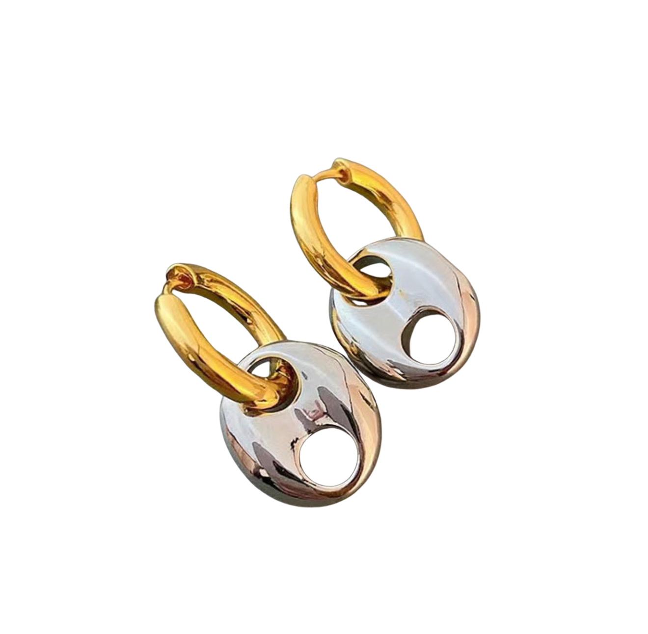 Double tone G earrings