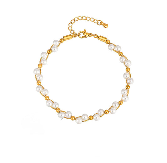 Bow knot pearl bracelet