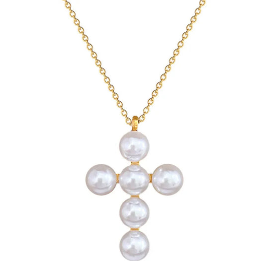 Pearl Cross necklace