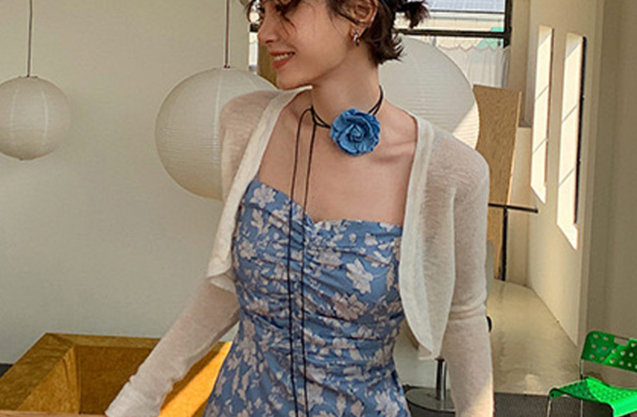 Flower cloth choker