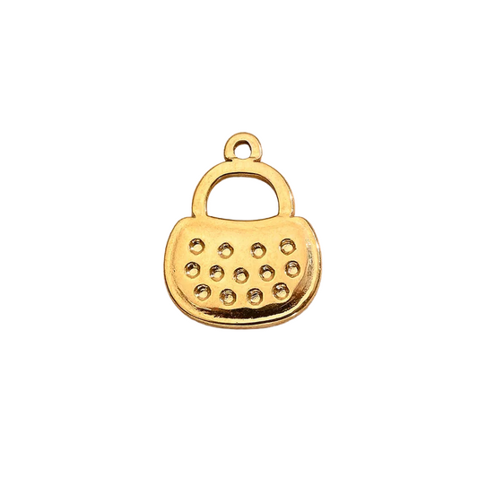 Gold bag charm