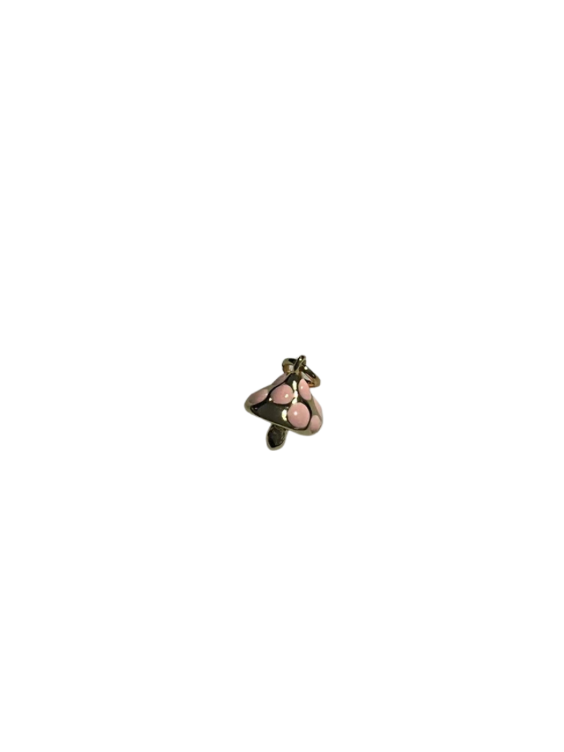 Pink mushroom charm