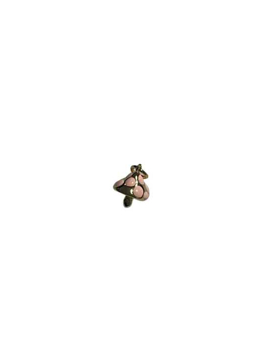 Pink mushroom charm