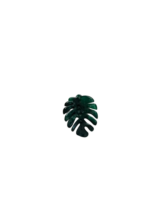 Green monstera charm