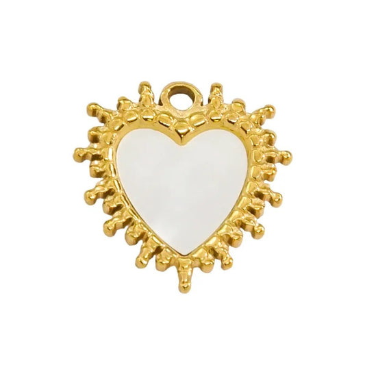 White heart charm