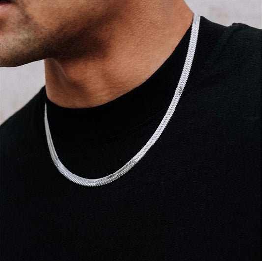 Snake silver necklace