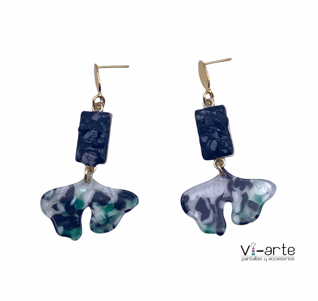 Mosaico leaf earring