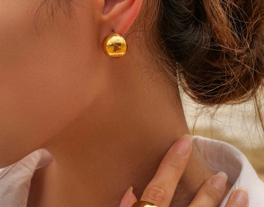 Gold chunky studs