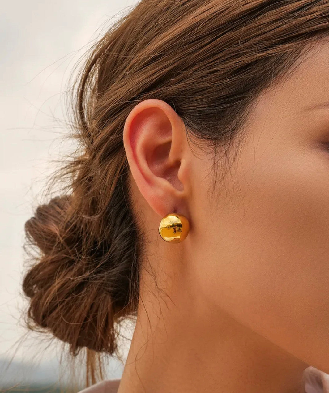 Gold chunky studs